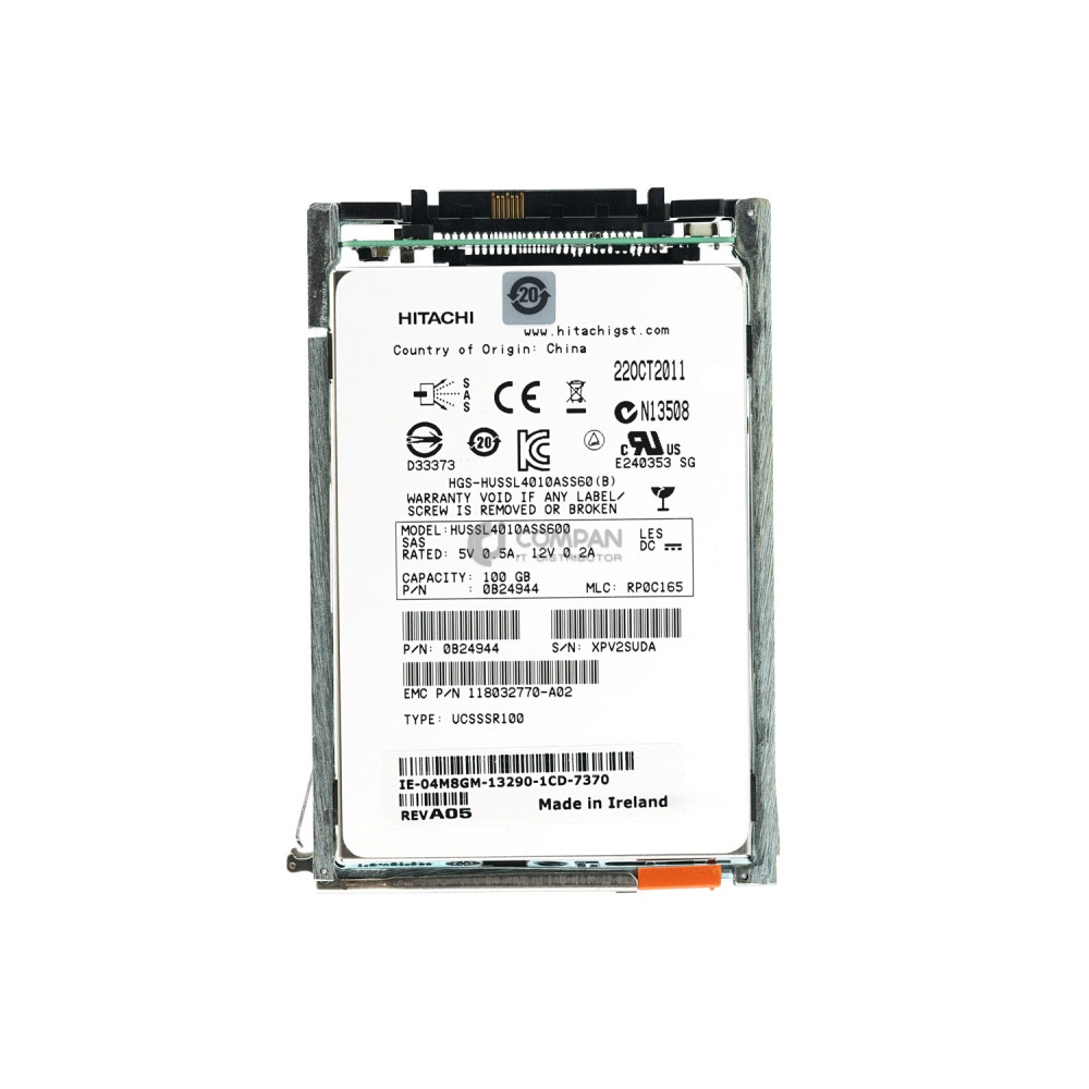 005049263 EMC FLASH SSD 100GB SAS 6G 2.5" SFF HOT-SWAP FOR EMC VNX